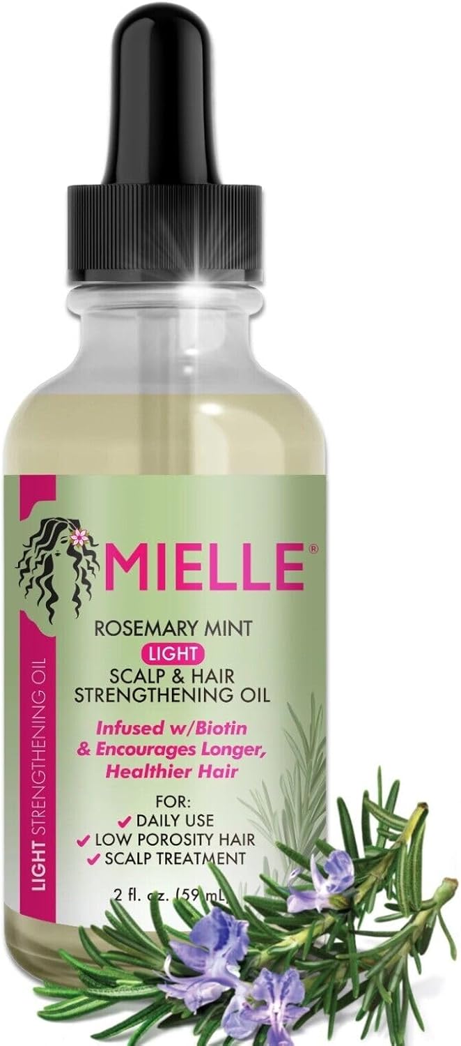 Lichte Rozemarijn & Muntolie P-Beauty met Biotine 1x59ml – voor Haar- en Hoofdhuidverzorging – Haarolie voor Haargroei – Essentiële Olie Hydrateert, Versterkt en Vermindert Haaruitval