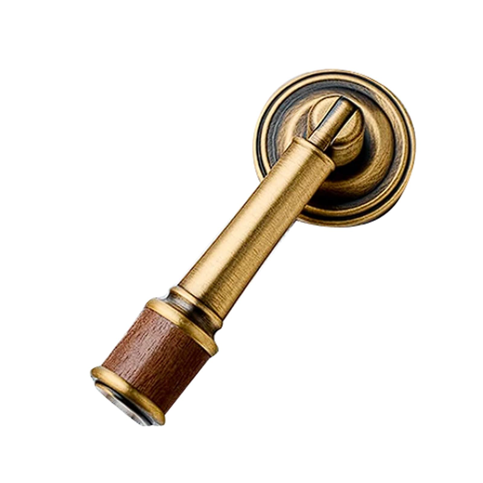 Chenhoju Bronze Vintage Walnut And Brass Cabinet Pull Single Hole, Antique Or Brass Finish For Drawers And Wardrobes Cabinet Pulls(Bronze)