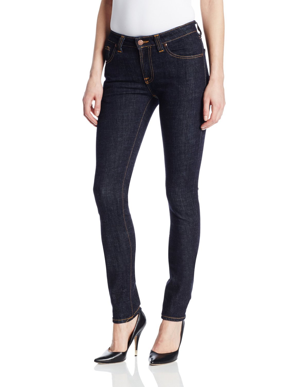 Nudie Jeans Women's Skinny Sam Jean in Twill Navy
