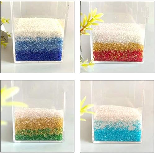 Miniatura 6 de XIZHI Piedras de vidrio de 1 libra, preciosas piedras de vidrio irregulares decoradas para acuario, piedras de cristal artificiales para acuario,