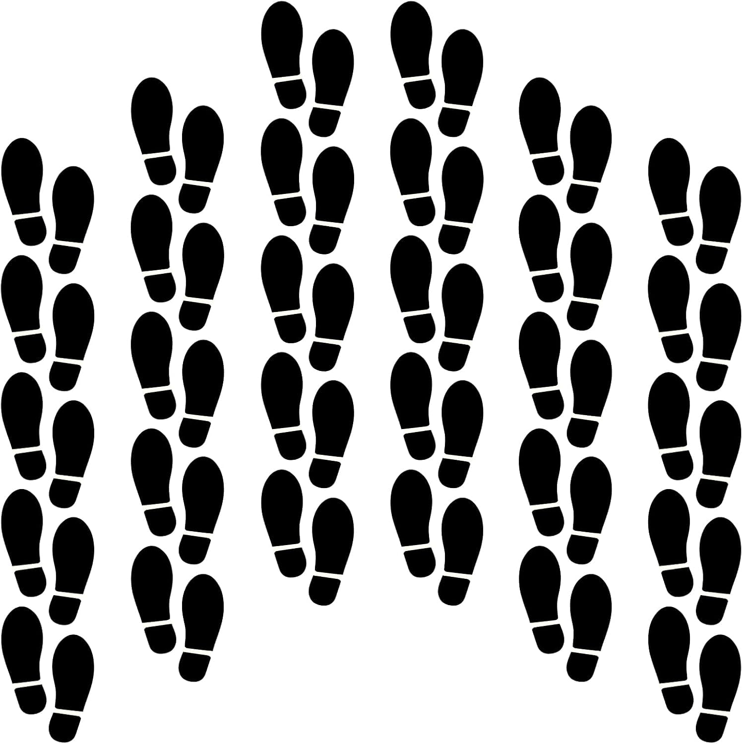 60 Pcs 30 Pairs Footprint Floor Stickers for Classroom Line Up, 7 Inch