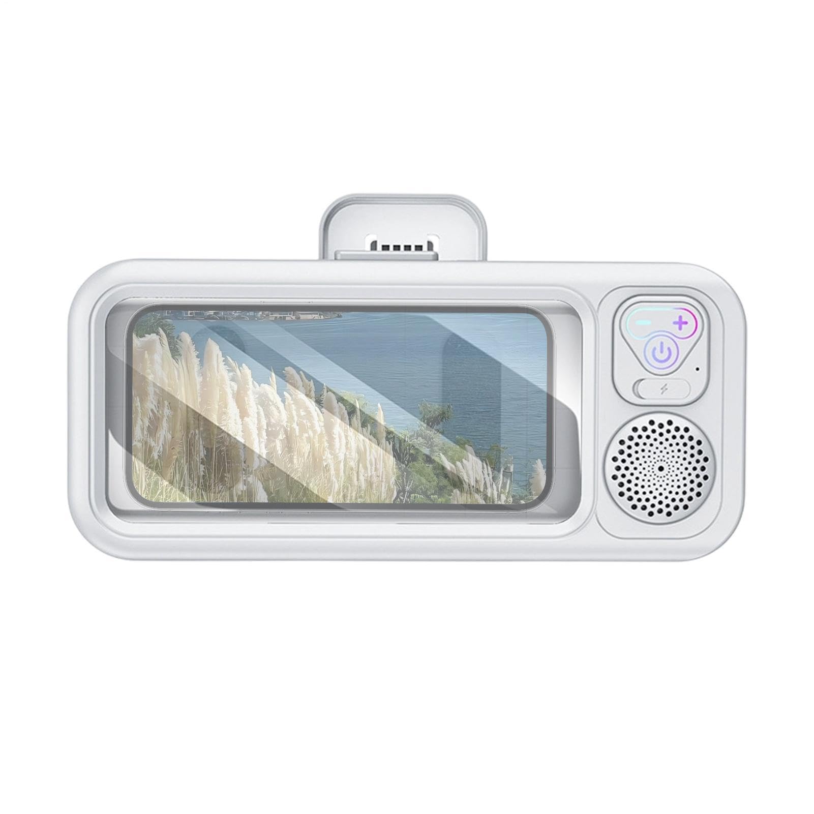 Support de téléphone de douche | Support de téléphone antidérapant haute sensibilité, support de téléphone portable de salle de bain avec haut-parleur – pour voyage, appartement, dortoir, maison