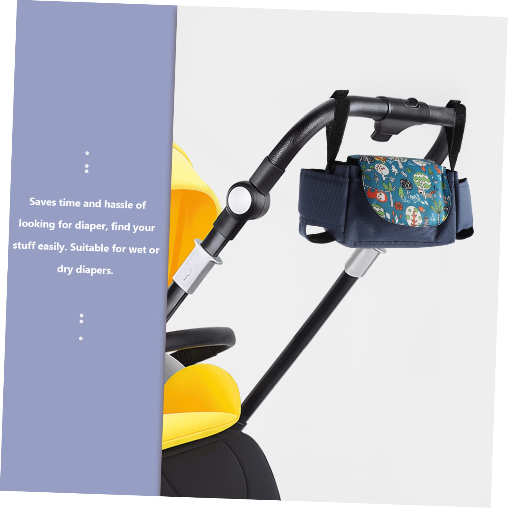 Toyvian 3pezzi Organizer Per Passeggini Borsa Portaoggetti Multifunzionale Per Supporto Per Bottiglie e Tazze Facile Da Appendere Compatto e Leggero Per Passeggiate e Viaggi