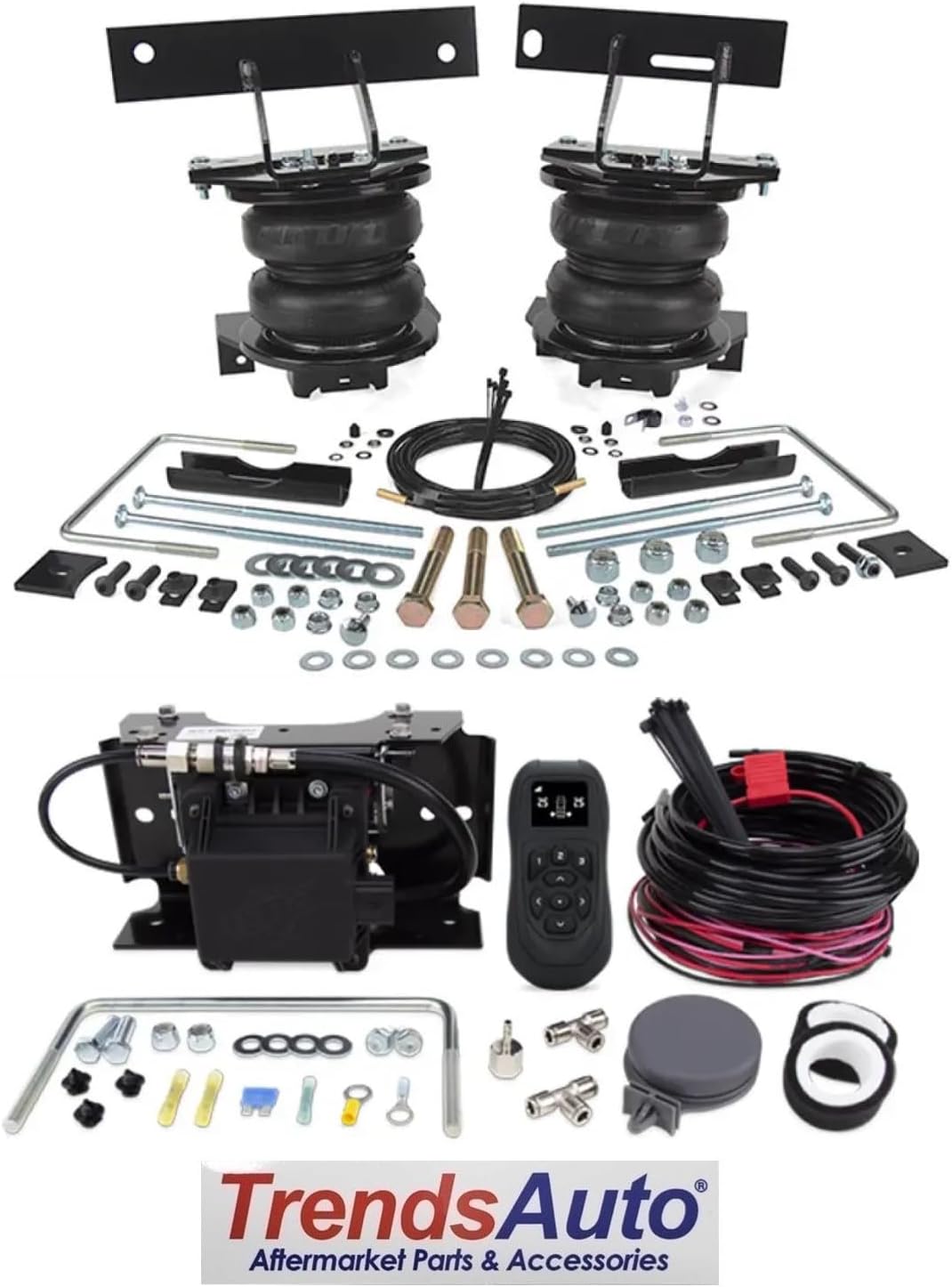 Air Lift LoadLifter 7500 XL Ultimate Air Spring Kit with WirelessAir & EZ Mount fits 2023-2025 F350 Super Duty Dual Rear Wheel 4WD | Remote Controlled | Includes TrendsAuto Decal
