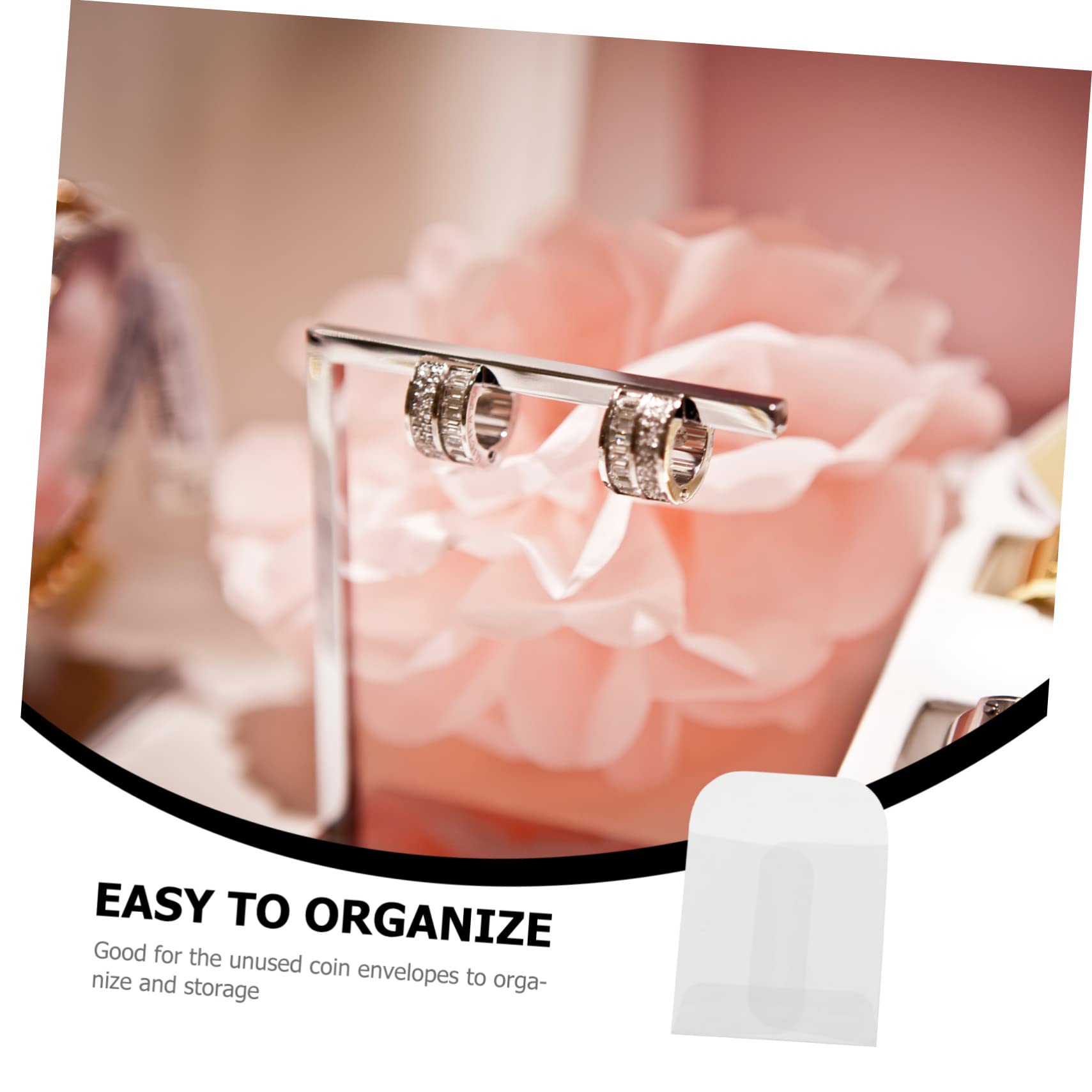 Lurrose Lot De 5 Sachets En Cellophane Petites Enveloppes À Étiquettes Pour Organiser De Petits Articles À Emballer 50 Pièces X 5