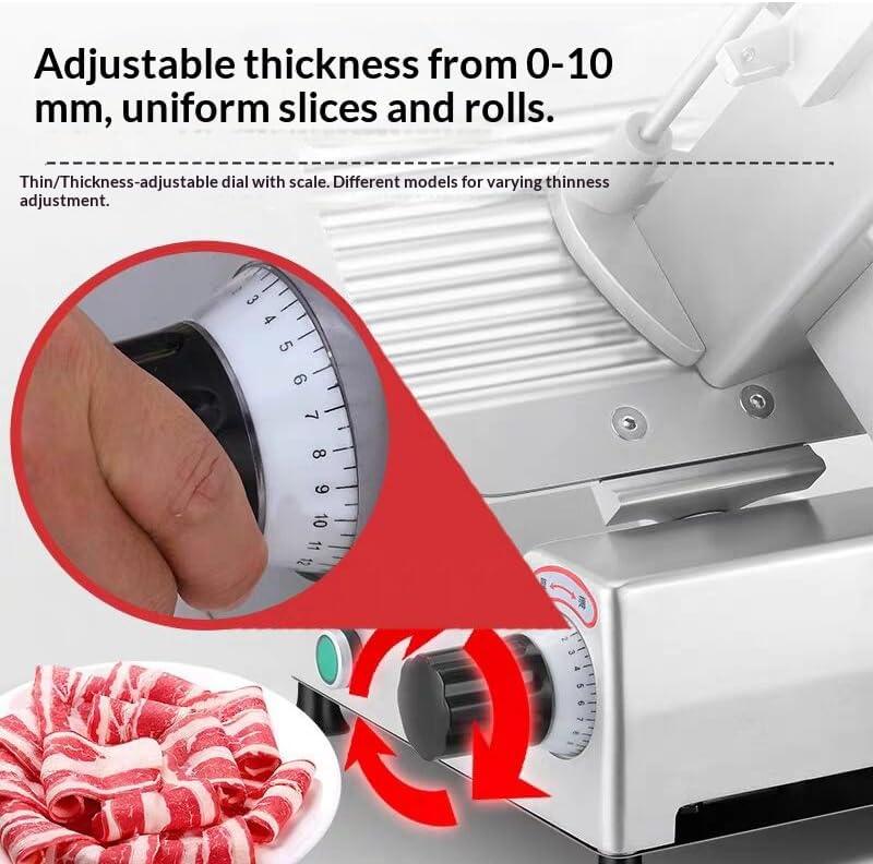 Household Meat Slicer Machine 10 Inches Meat Slice Mutton Roll Sausage Cutting Machine Meat Processor