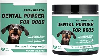 Dog Tooth Powder,100g Cleaner Powder for Pet Teeth - Puppy Breath Refresher | for Small Medium Large Dogs Veterinary Post-Meal Daily Routine Outdoor Shower