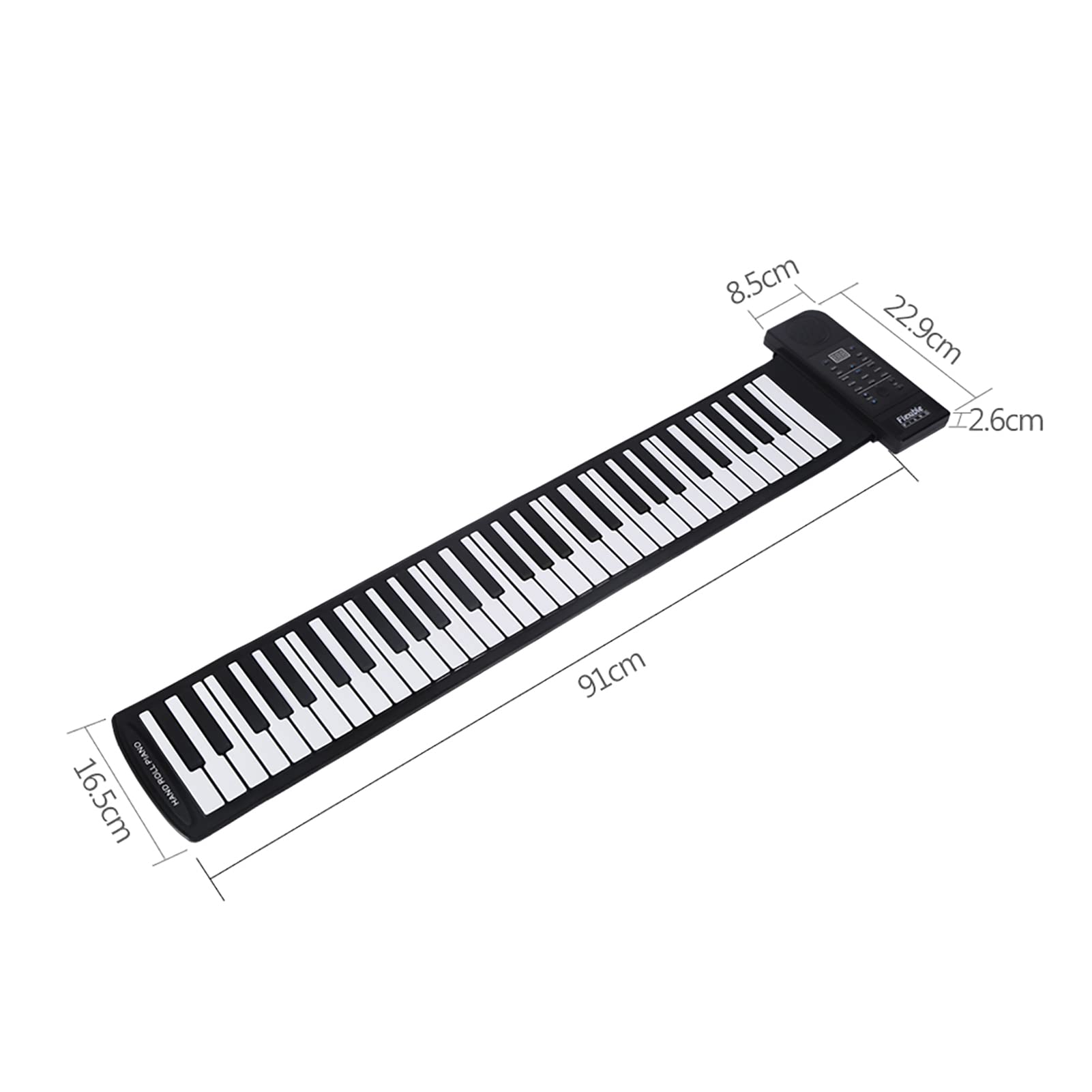 Zunate Zwijane Pianino Cyfrowe, Przenośne, Elastyczne 61 Klawiszy Elektroniczne Pianino Muzyczne z Tremolo i funkcją Nauczania za pomocą Jednego Przycisku dla Dzieci Początkujących, Dzieci,