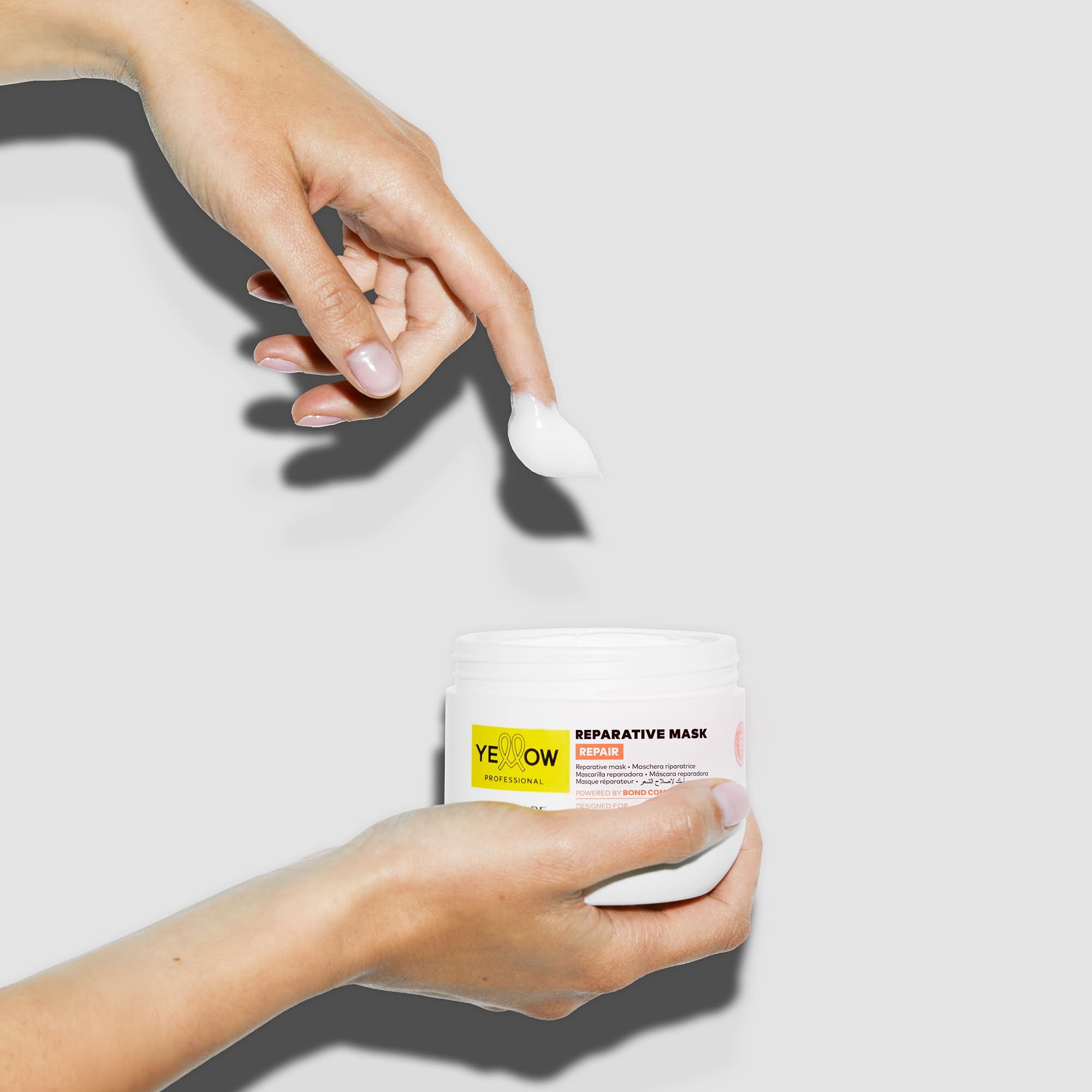 ALFAPARF MILANO Yellow Professional Repair Reparative Mask for Damaged Hair - Powered By Bond Complex & Cacao Butter - Designed For Intense Strength