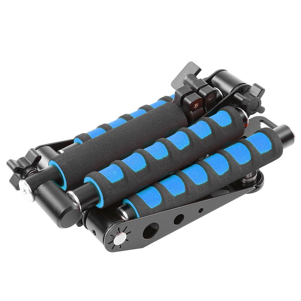 Neewe DSLR Rig Supporto a spalla per qualsiasi fotocamera e videocamera DSLR, blu