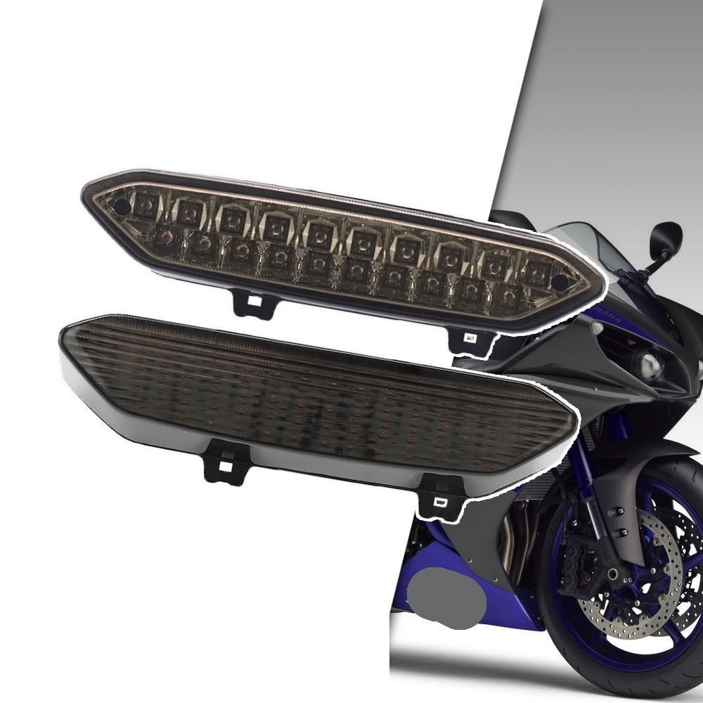 Moto luce freno stop 12V Moto Integrato Fanale Posteriore A LED Indicatori Di Direzione Lampeggiante Per YA&MAHA YZFR1 XVS1300 Softail Accessori Lampada Freno