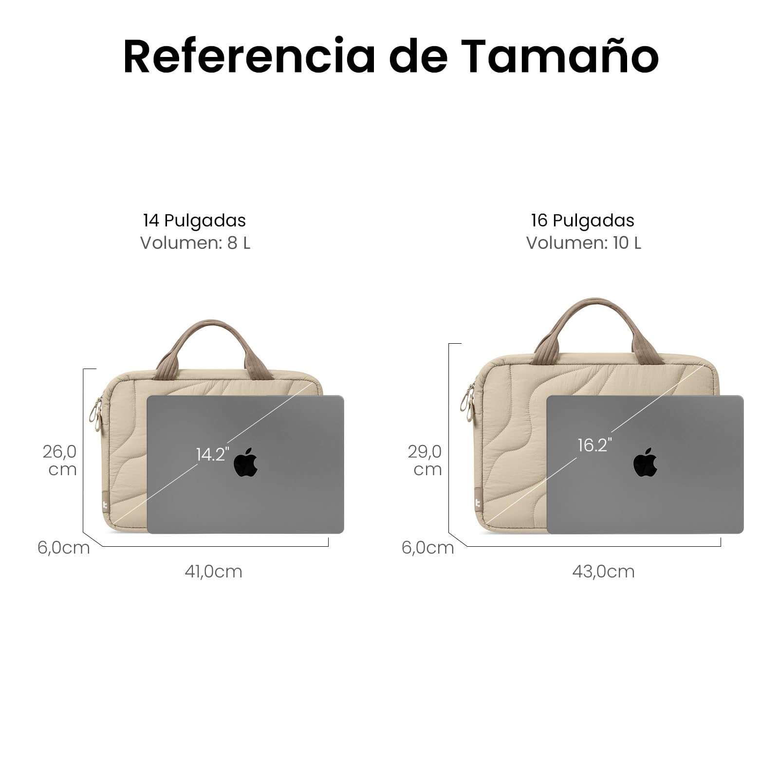 tomtoc Maletín Funda para 16 Pulgadas Portátil Paramujer, Bolsa Ligero para 16 Pulgadas MacBook Pro M5/M4/M3 y Otros 15/16" Laptop, Sleeve para el Trabajo y los Viajes con Espacio de Almacenamiento