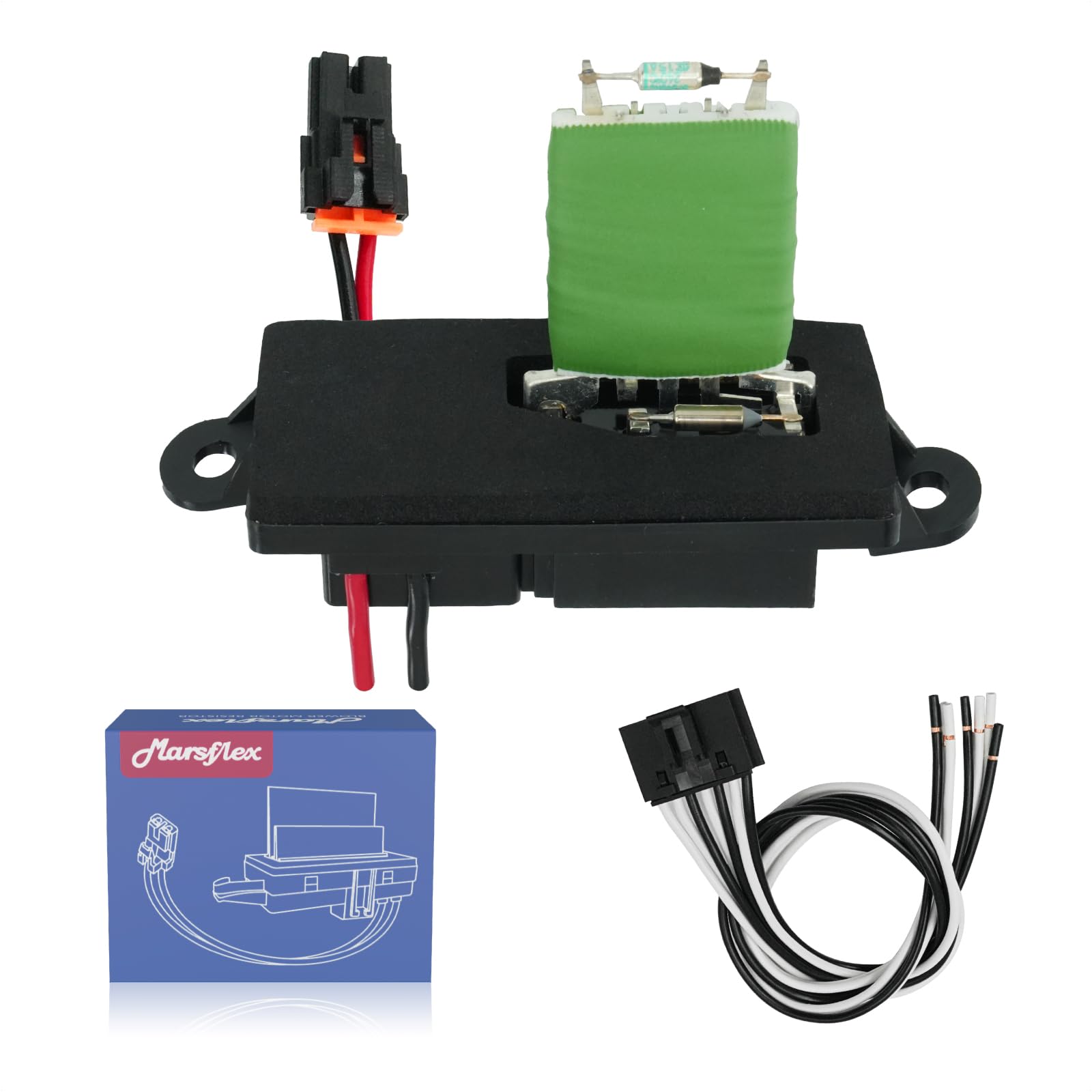 Marsflex Blower Motor Resistor 22807122 1999 2000 2001 2002 2003 2004 2005 2006 for Chevy Avalanche Silverado Suburban Tahoe, for GMC Sierra Yukon, OE: 973-409 89019089 15-81087 Manual AC Control