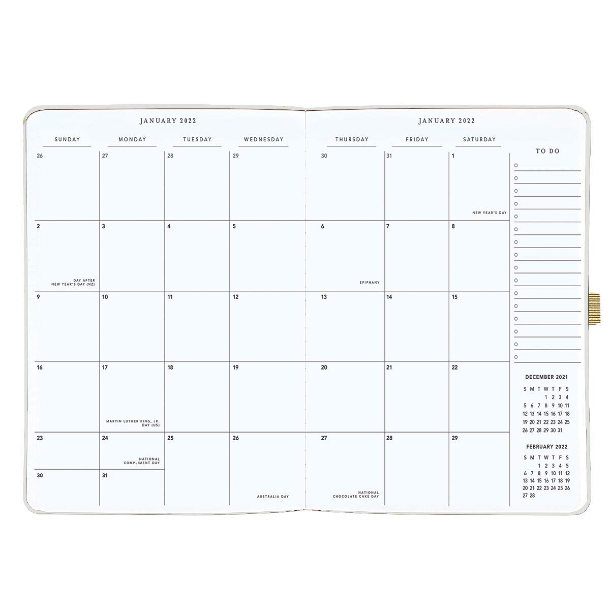 Graphique Moderner Leoparden-Planer, 20,3 x 25,4 cm, 18 Monate (PU800322)