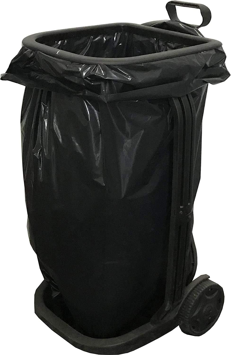 Sacco per la spazzatura da 160 litri, in cartone da 50 sacchi per la spazzatura, ultra resistente (40 µ), anti perdite, anti sporco, anti tagli