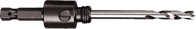Starrett A1E Hole Saws Arbor - 14-30mm Quick Hitch Screw Thread Hex Shank Arbor with 13mm Longer High-Speed Steel Pilot Drill - Quick Change Mandrel