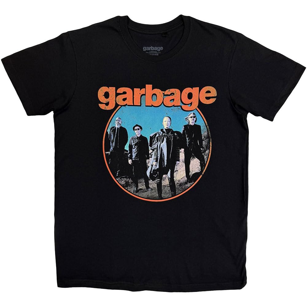 Rock Off officially licensed products Garbage Band Circle Logo T Shirt S Black
