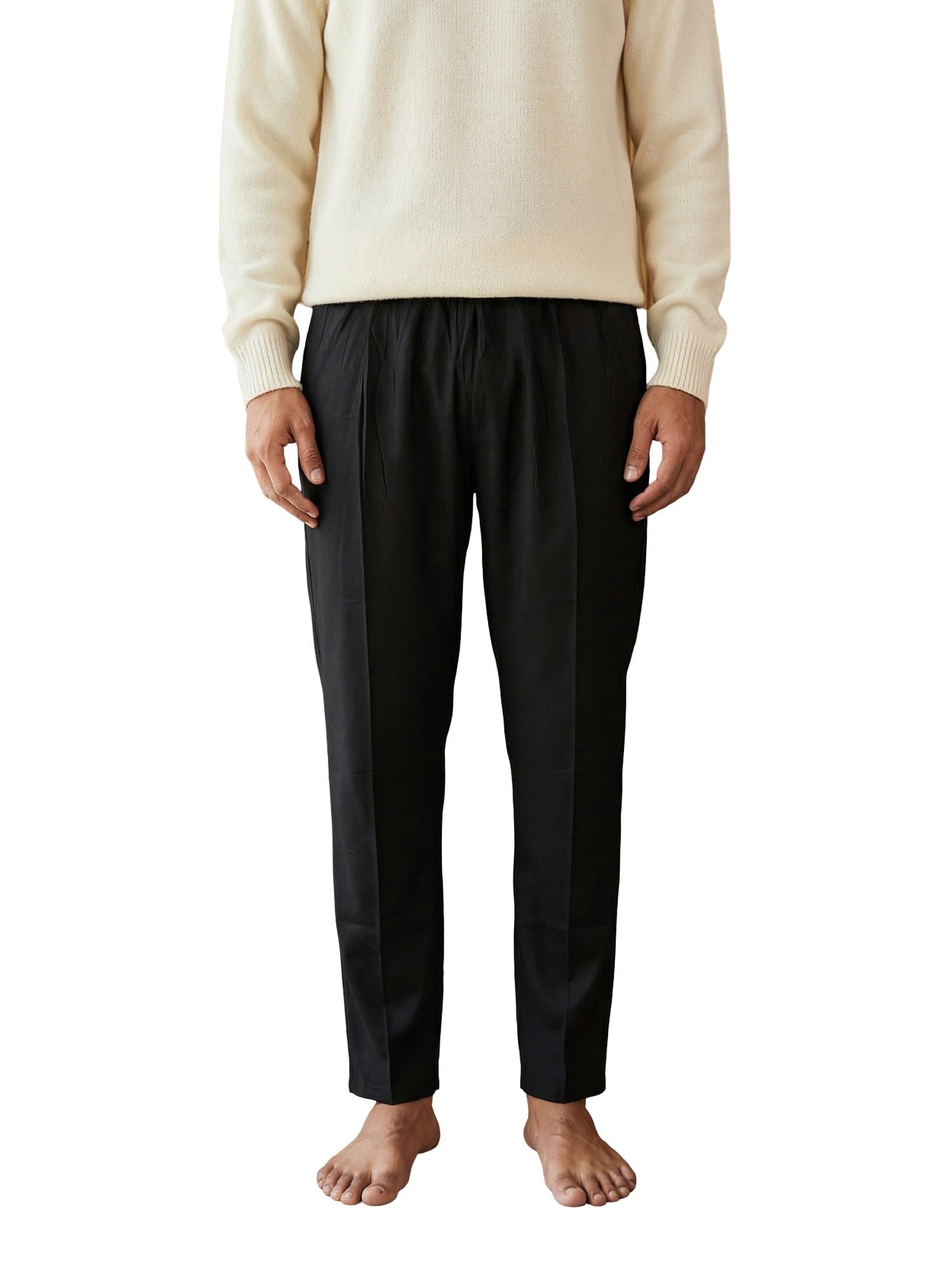 jompers Men Pack of 2 Solid Cotton Pyjamas (Black_Pack-2 S)-picture-15