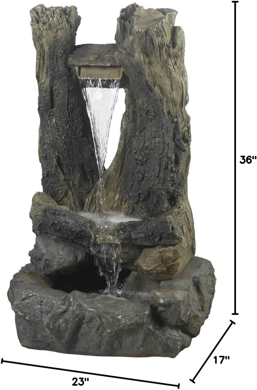 Carell Furniture Modern/Contemporary Wood Water Fall Water Fountain