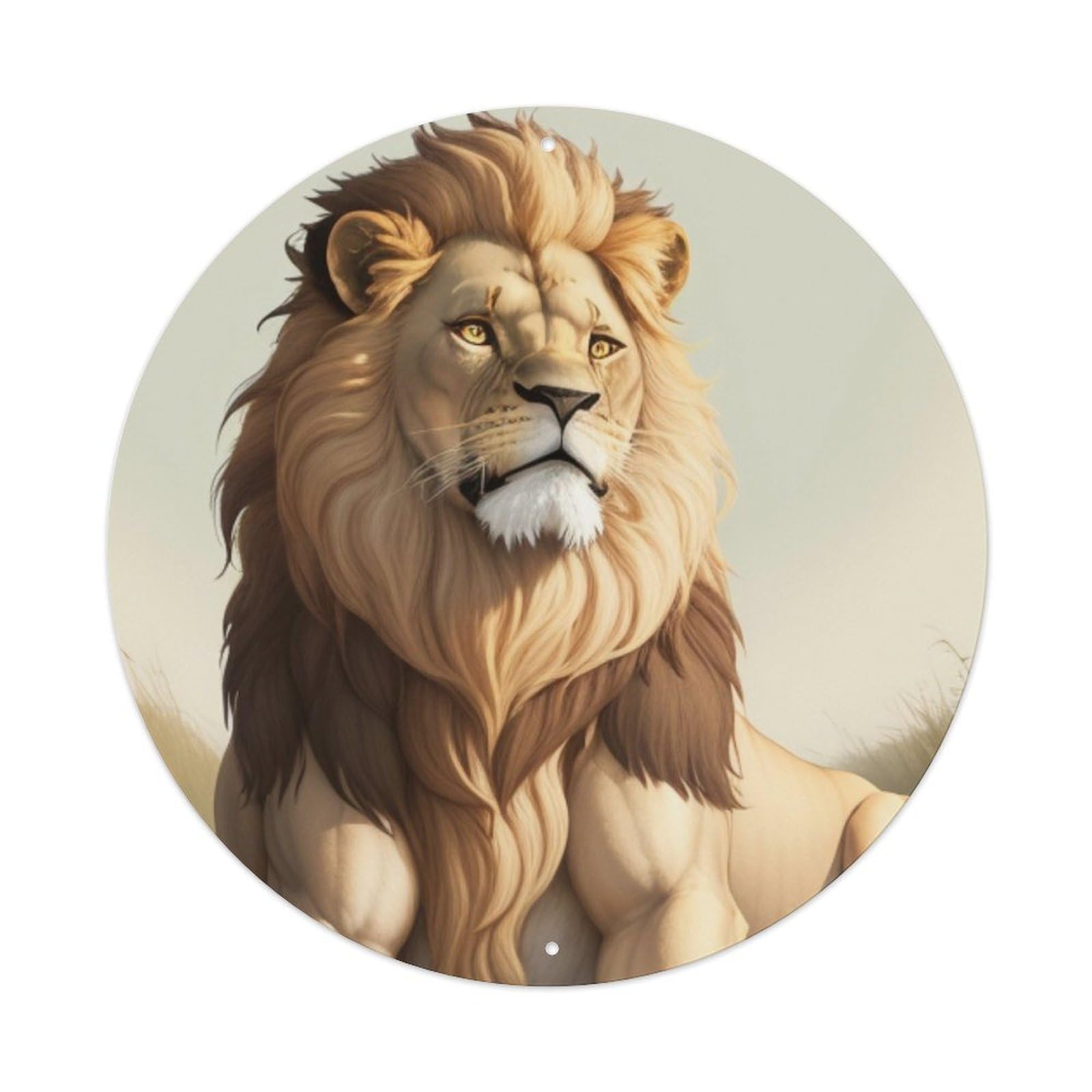 Animals Artwork Lounge Lion Vintage Metal Tin Sign Plaque Wall Decor for Cafe, Club Bar, Office, Garden Metal Poster 8x8Inch