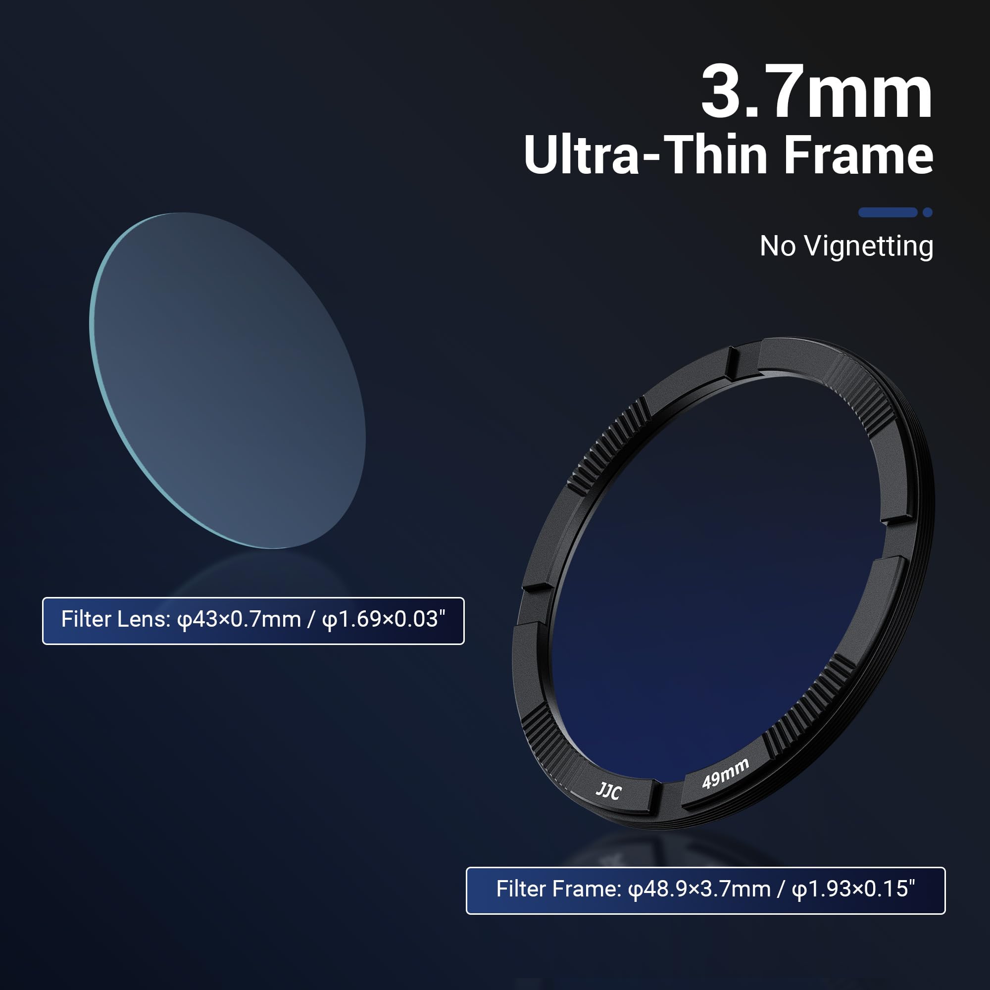 JJC Filtro UV ultra sottile per Leica Q2, Q3 43, 19 strati multi-rivestimento 99,3% trasmissione della luce anti-vignetta 3,7 mm protezione obiettivo custodia umidità