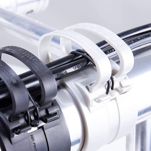 Miniatura 2 de Global Truss Clip de gestión de cables con anillo de goma (paquete de 4) (blanco)