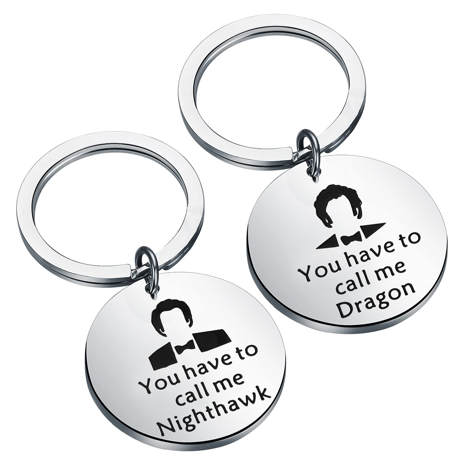 FAADBK Step Brothers Inspired Gift Best Friends Keychain You have to call me Nighthawk/Dragon (Nighthawk/Dragon)