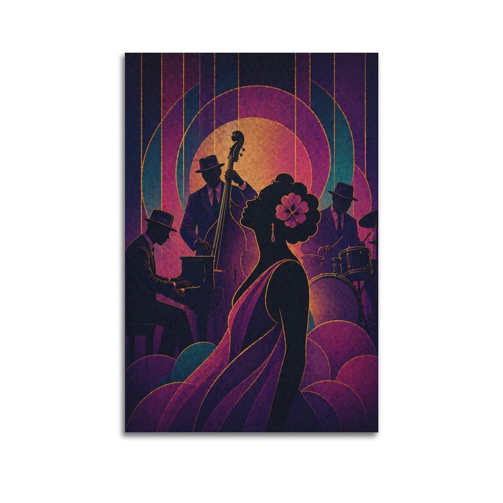 Okngb Unframe-Style Vintage Jazz Singer Style Blues Legend Poster Decorative Painting Canvas Art Picture 24X36inch(60X90cm)