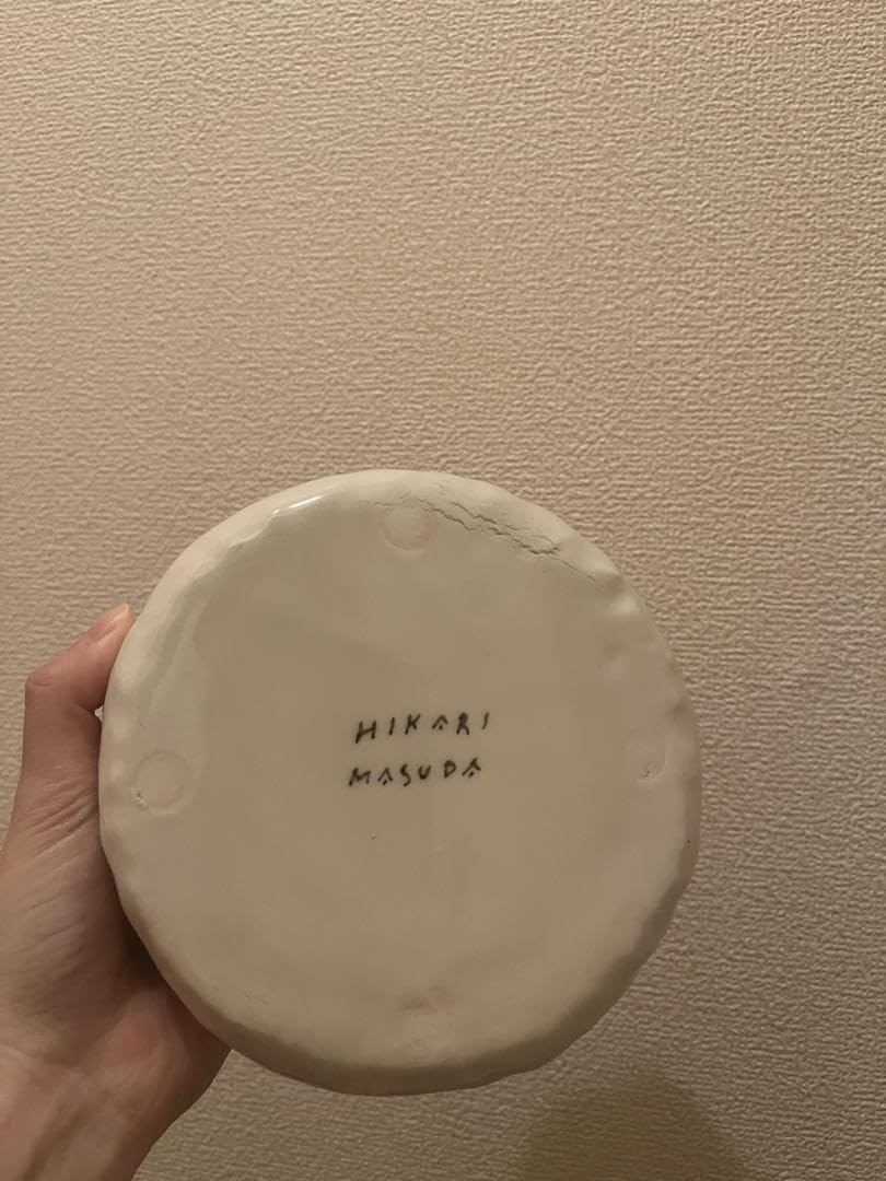 増田光犬いぬマルチーズ陶器作品大皿