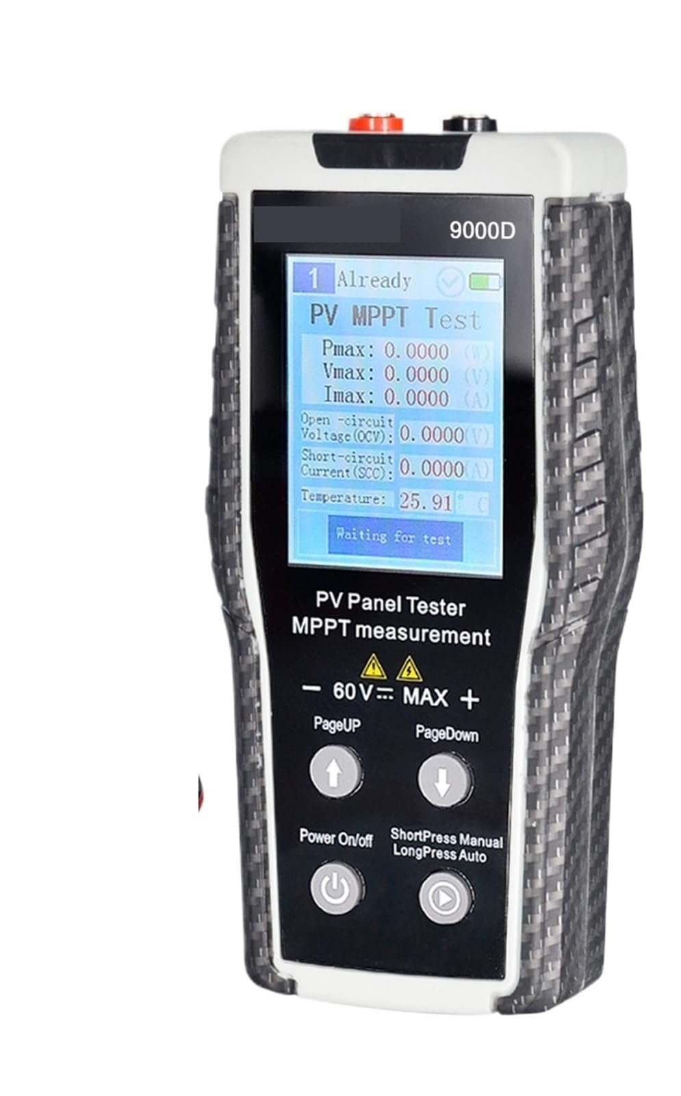 Tester paneli słonecznych MPPT 800 W, multimetr fotowoltaiczny PV, analizator fotowoltaicznych Narzędzie testowe Voc/Isc Wyczyść wyświetlacz