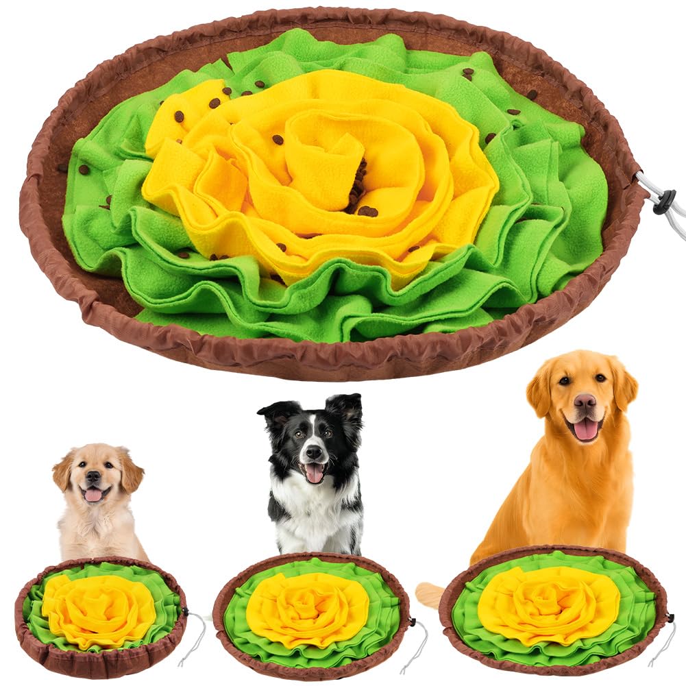 AYESY Schnüffelteppich Hund, Futterschnüffel-Futtermatte, Welpen-Trainingsmatte für langsames Füttern, Hunde-Schnüffelmatte für Alle Hunderassen, fördert die Natürliche Nahrungssuche und Stressabbau
