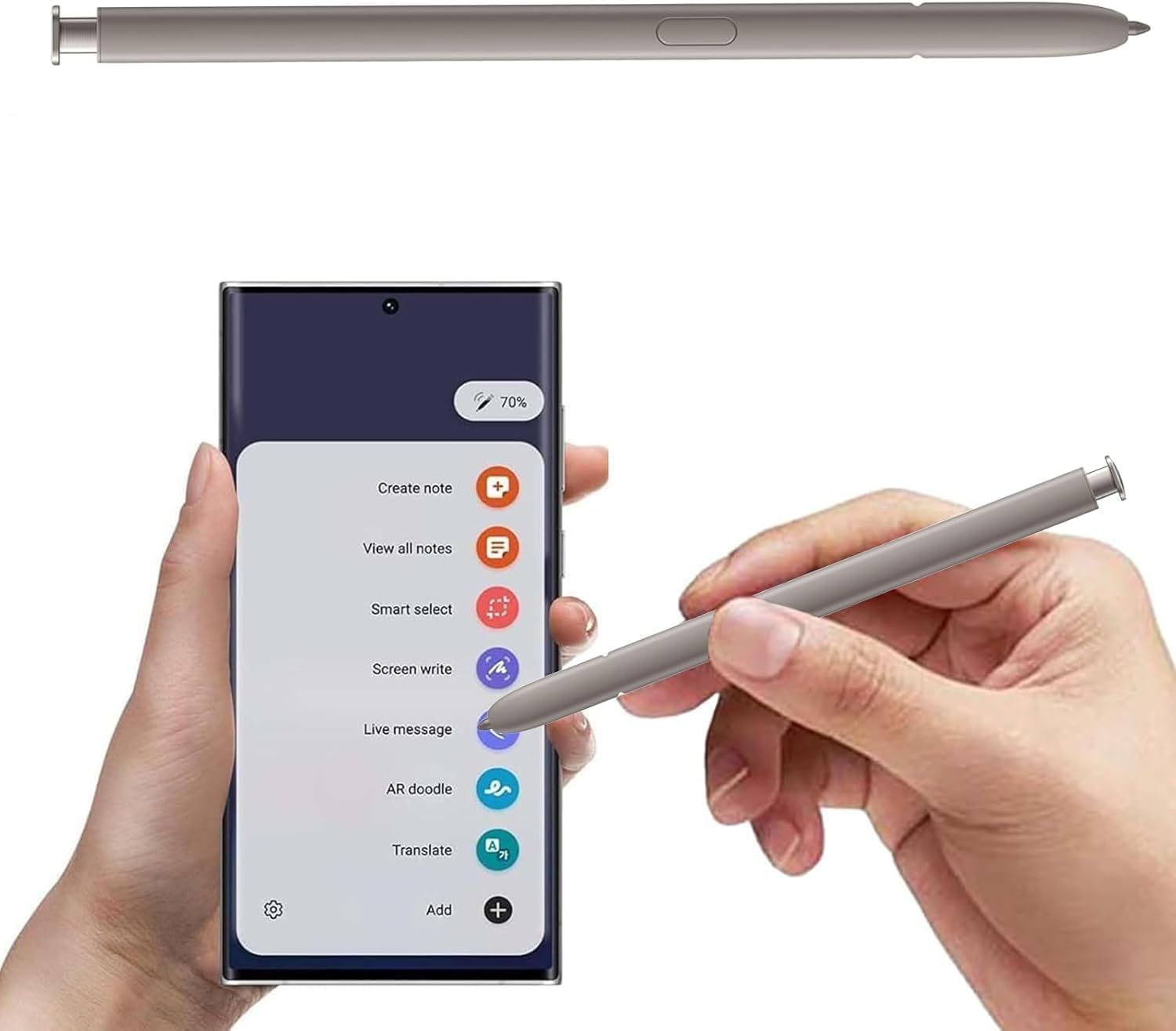 Galaxy S24 Ultra S Pen di ricambio per Samsung Galaxy S24 Ultra 5G Penna Stilo per Galaxy S24 Ultra Penna Stylus con FunzioneBluetooth,Grigio Titanio