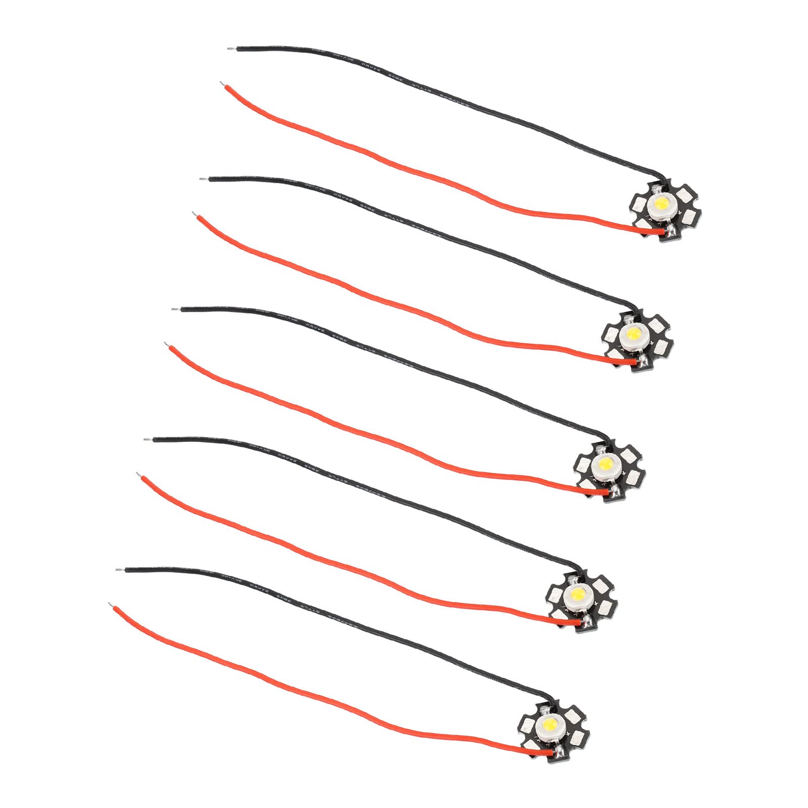 PATIKIL 0.8" LED Chip Bulb, 5 Pack 700mA 3W COB Light Beads Light Copper Bracket with Wire for DIY Lighting Fixtures, Natural White 4000-4500K