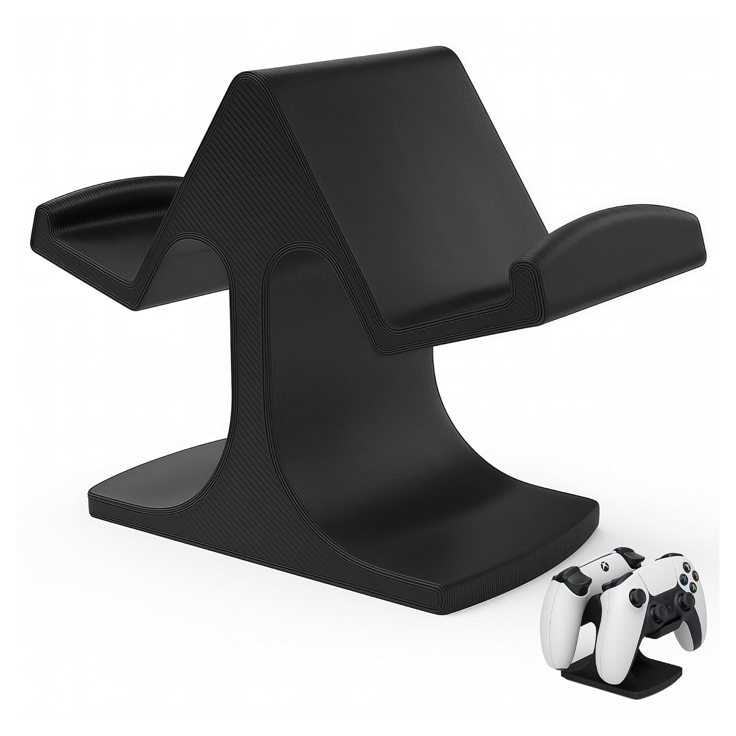 Dual Controller Stand Holder for PS5, PS4, Xbox Series X/S, Nintendo Switch Pro | 3D Printed Minimalist Gaming Controller Organizer for Desk Setup | Lightweight & Travel-Friendly Display Accessories-image-21
