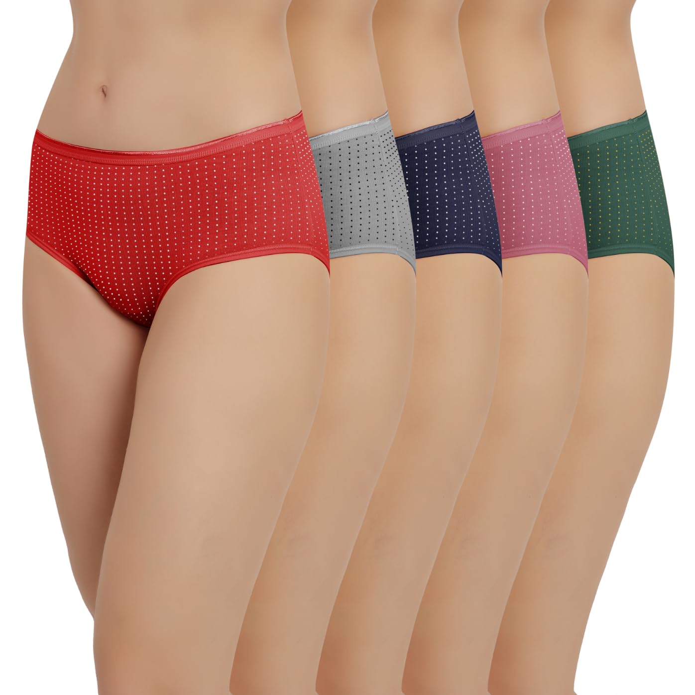 Women's Mid-Waist Full Coverage Panty, Size M-XXL (Assorted Pack of 3 Panty)-picture-52