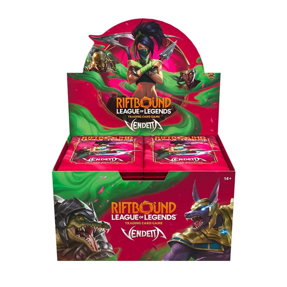 Riftbound: League of Legends TCG Vendetta - Booster Display - 24 Booster Packs (14 Cards Each), Deck-Building Trading Card Game, Randomly Assorted