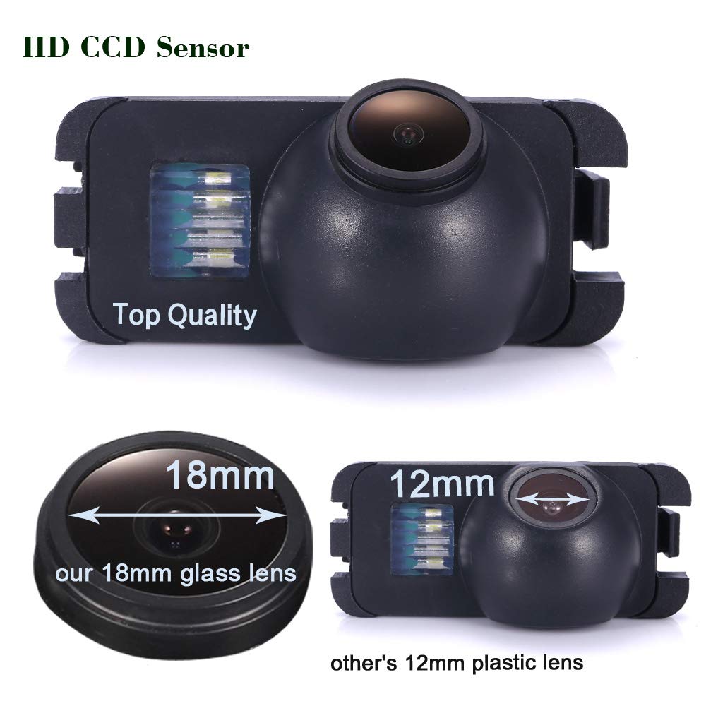 Telecamera di retromarcia con luce targa di parcheggio con telecamera impermeabile integrata in luce targa per Ford Mondeo/Fiesta/Focus Hatchback/S-Max/Kuga/C-MAX/Ecosport/Galaxy