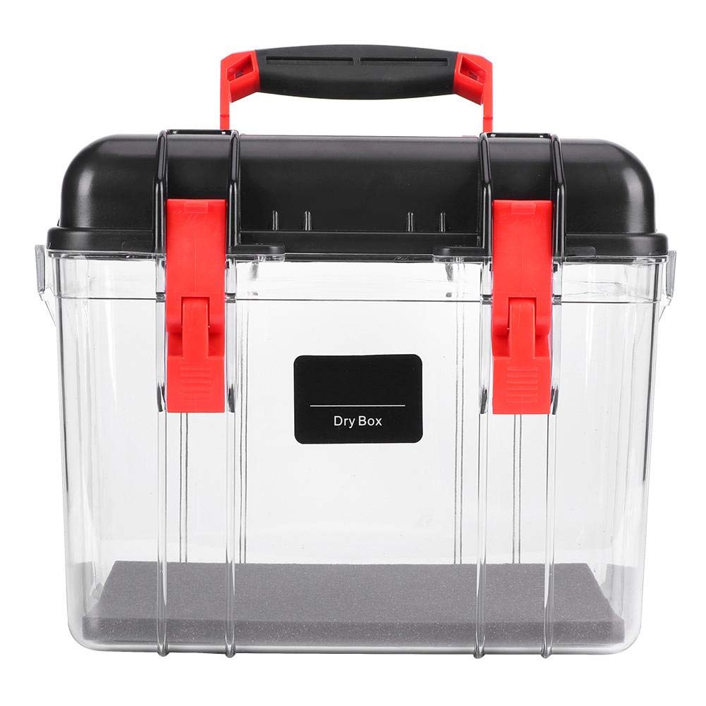 Yunir Caja a Prueba de Humedad para cámara Digital, Estuche a Prueba de Humedad para Equipo fotográfico Negro de plástico portátil, Caja de Almacenamiento a Prueba de Moho de Secado y Sellado