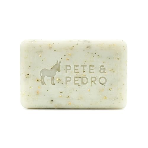 Pete & Pedro FRESH Barra de jabón corporal corporal – Barra corporal hidratante natural con aroma a menta de eucalipto para hombres | Piedra pómez