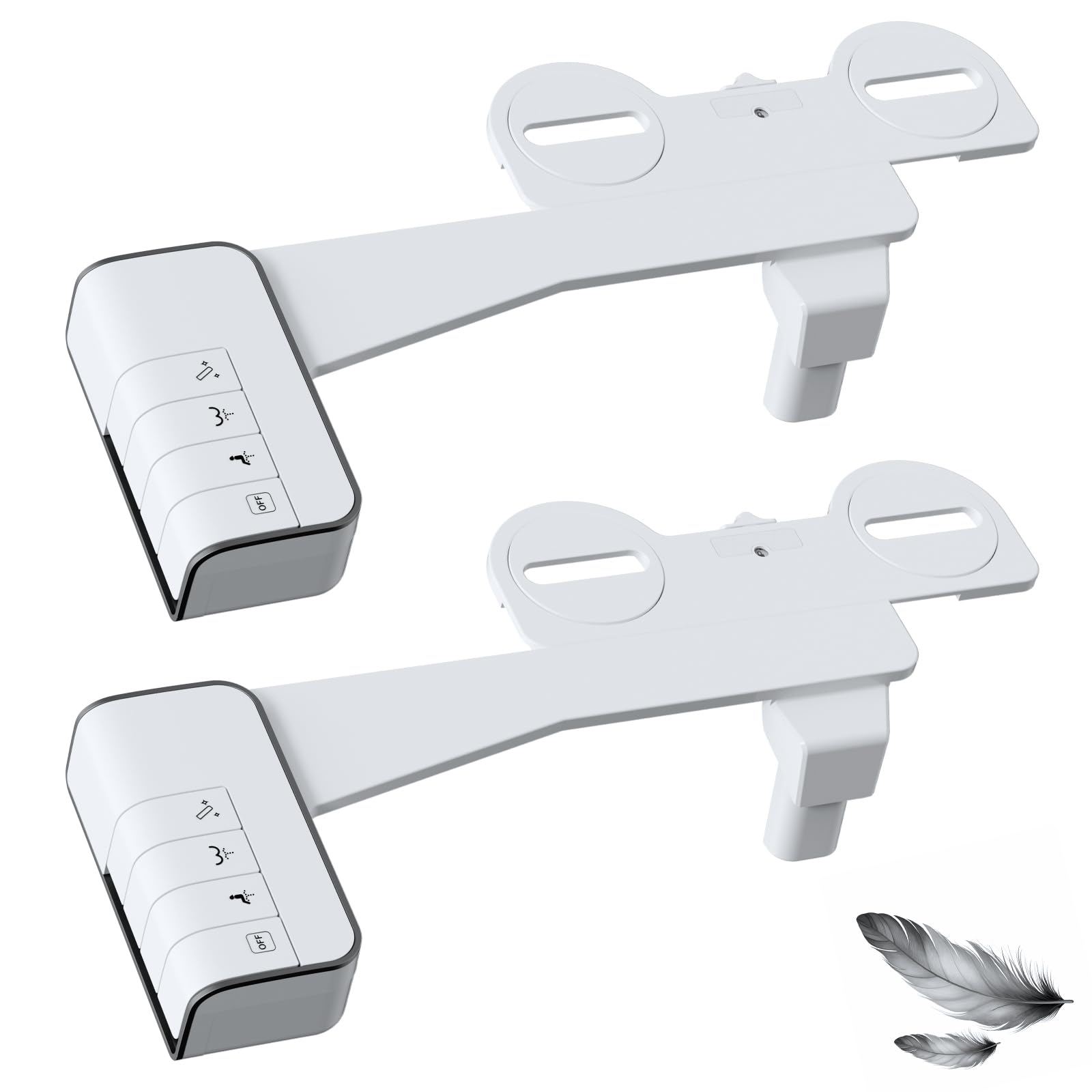 Hibbent 2 Pack Bidet Attachment for Toilet, Non-Electric Bidet Toilet Seat