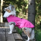 FINNERO Sport Softshell Hundejacke – Winddicht, reflektierend und fleecegefüttert, wasserabweisend und atmungsaktiv – XL, Rosa