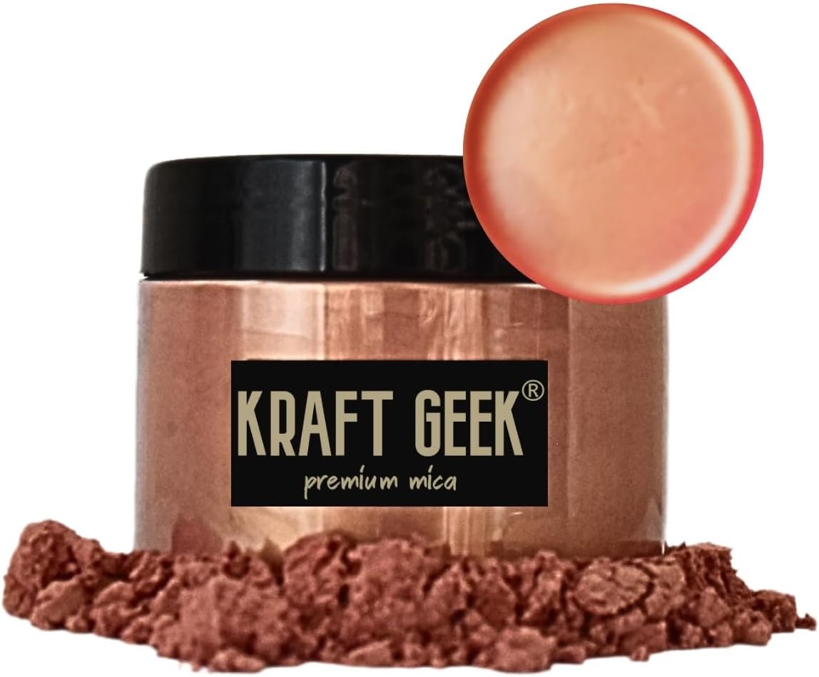Rose Gold Premium Mica Powder 50g. Powder Dye for Epoxy Resin Pigment Natural Soap Colouring, Candle, Slime, Bath Bombs, Makeup, Nail, Fabric, Fabric dye, Wax Melts etc.