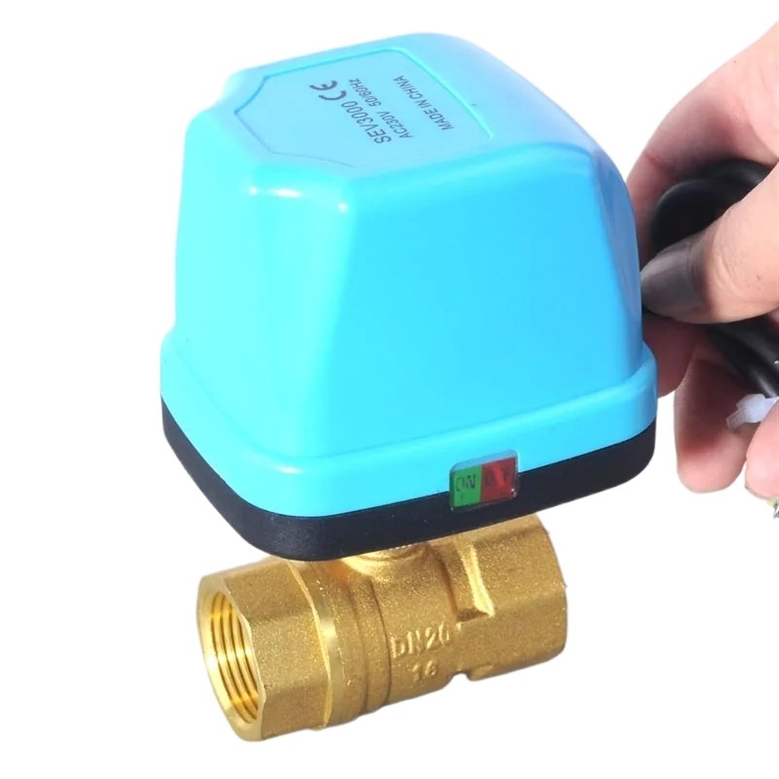 2-drożny mosiężny zmotoryzowany zawór kulowy do wody elektrycznej DN15 DN20 DN25 DN32 AC220V, typ przełącznika, 1/2" 3/4" 1" 2" (DN40) dwubiegunowy zawór HVAC