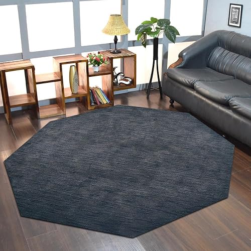 Miniatura 67 de Rugsotic Carpets Alfombra de Área Gabbeh de Lana Anudada a Mano 8'x10' Marrón Sólido L00111 Marrón,Verde,Beige,Azul / Patchwork,Camel,Carbón