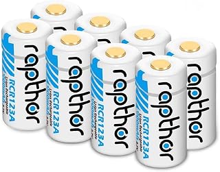 Rapthor Arlo Batteries 750mAh High Capacity 3.7V Limium Rechargeable Batteries for Arlo Wireless Security Camera Flashlights Smart Sensors Alarm System (900mAh-8pack)