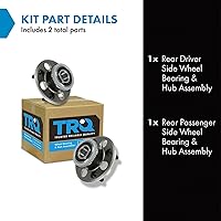 Vista 966 de TRQ Juego de 2 rodamientos de rueda trasera y conjunto de cubo con sensor ABS compatible con Ford Transit Connect 2014-2018