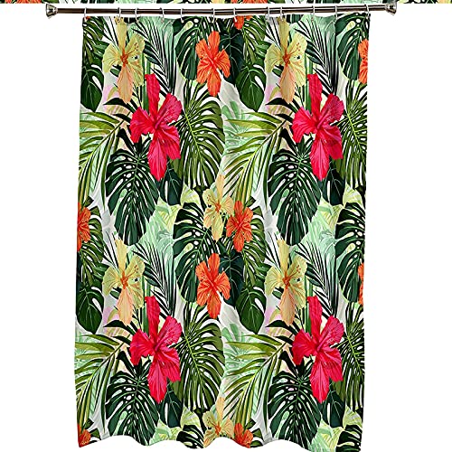 Rideau de douche polyester 180x180 imperméable fleurs et feuilles - 7