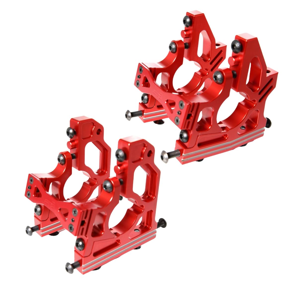 Gtbracing Parti In Alluminio Cnc Anteriore+Posteriore Centrale Differenziale Mount Diff Staffa Per 1:5 Rc Auto 1/5 Losi Dbxl Mtxl Accessori (Anteriore E Posteriore, Rosso)-image