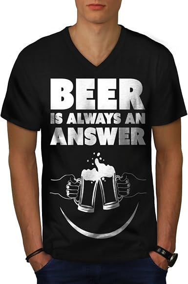 Wellcoda Beer Answer Cool Funny Mens V 