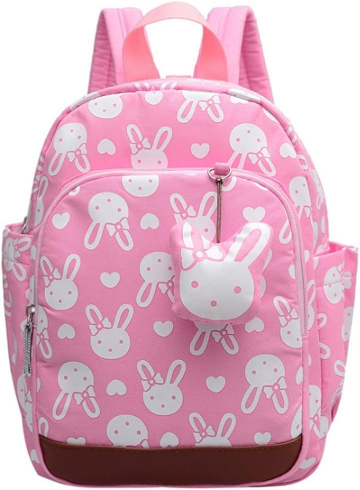 Baby Toddler Safety Harness Backpack,Kids Anti Lost School Bookbags Child Rucksack Backpack Nursery Preschool Shoulder Bags, Lovely Rabbit (1-5 Years Old)- Pink